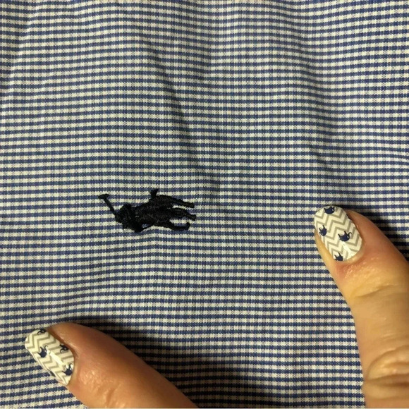 Ralph Lauren Shirt Men’s Size XXL Blue White Gingham Button Down Custom Fit - Picture 6 of 6